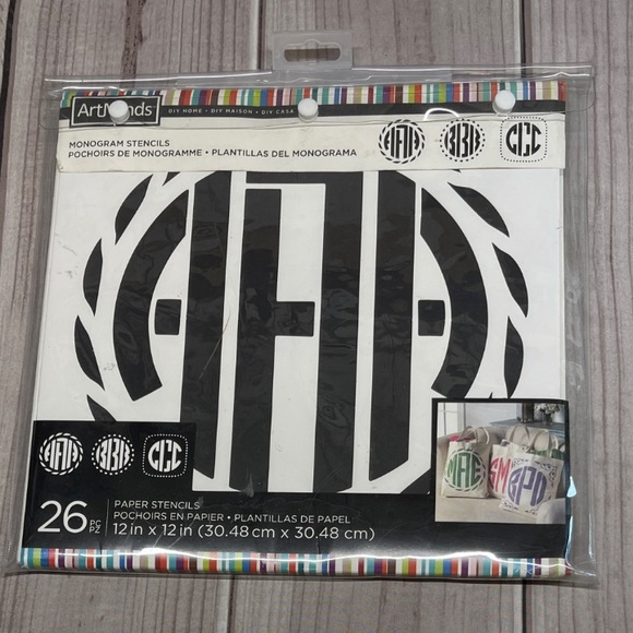Artminds Monogram Stencils DIY Paper Stencils - Picture 1 of 2